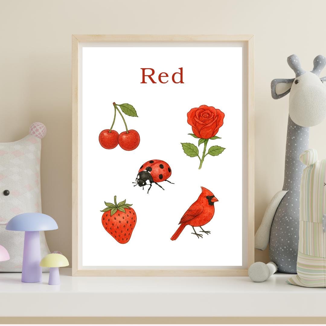 Nature Color Flashcards: Kids Learning Cards (Printable PDF Download)