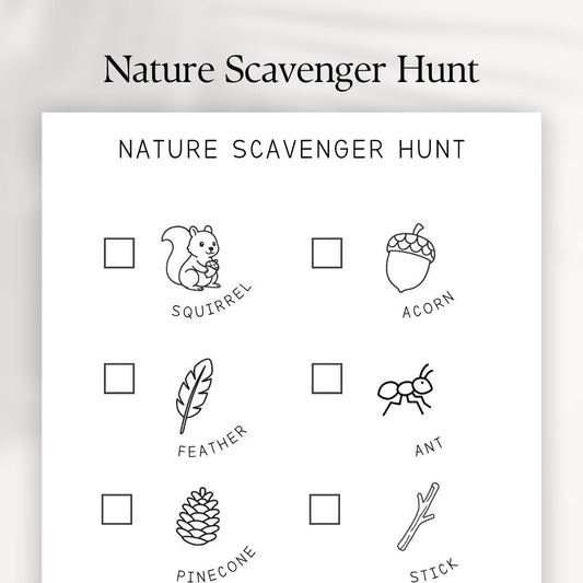 Nature Scavenger Hunt Printable: Outdoor Kids Activity (Instant Download PDF