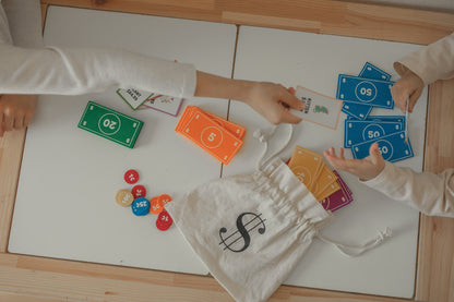 Felt Play Money Set: Montessori Toddler Toy, Homeschool Math