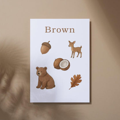 Nature Color Flashcards: Kids Learning Cards (Printable PDF Download)