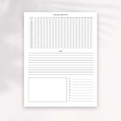 Printable BBT Tracker: Fahrenheit Fertility Chart (Digital Download)