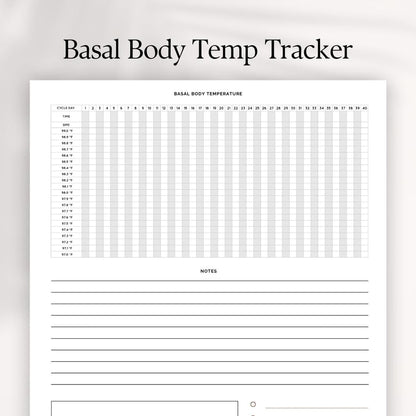 Printable BBT Tracker: Fahrenheit Fertility Chart (Digital Download)