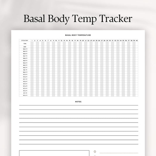 Printable BBT Tracker: Fahrenheit Fertility Chart (Digital Download)
